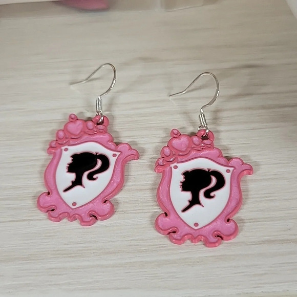 Barbie Yearbook Portrait Drop Earrings, S925 wires - Picture 6 of 8